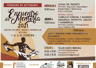 Thumbnail for the post titled: Centro Cultural Museo y Memoria de Neltume: Realizarán de manera virtual Encuentro de Memoria 2021
