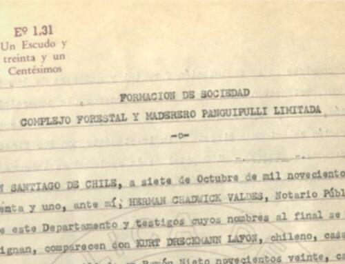 Formación legal del Complejo Forestal y Maderero Panguipulli